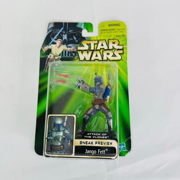 5 for $25| Hasbro Star Wars Attack of the Clones Sneak Preview Jango Fett - Picture 4 of 7